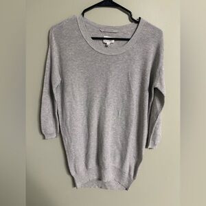 Aritzia Wilfred Silk Cashmere Cotton Gray Oversized Crewneck Sweater Size Small